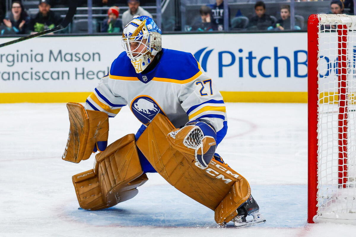  Devon Levi was named a top goaltender in the NCAA twice, the world juniors and in Jr. A hockey. (Joe Nicholson-Imagn Images) 