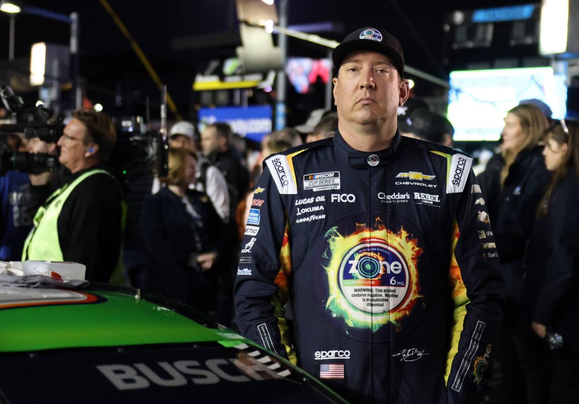  Kyle Busch on pit road at Daytona during qualifying. (Photo by Michael Bush/Icon Sportswire via Getty Images)
