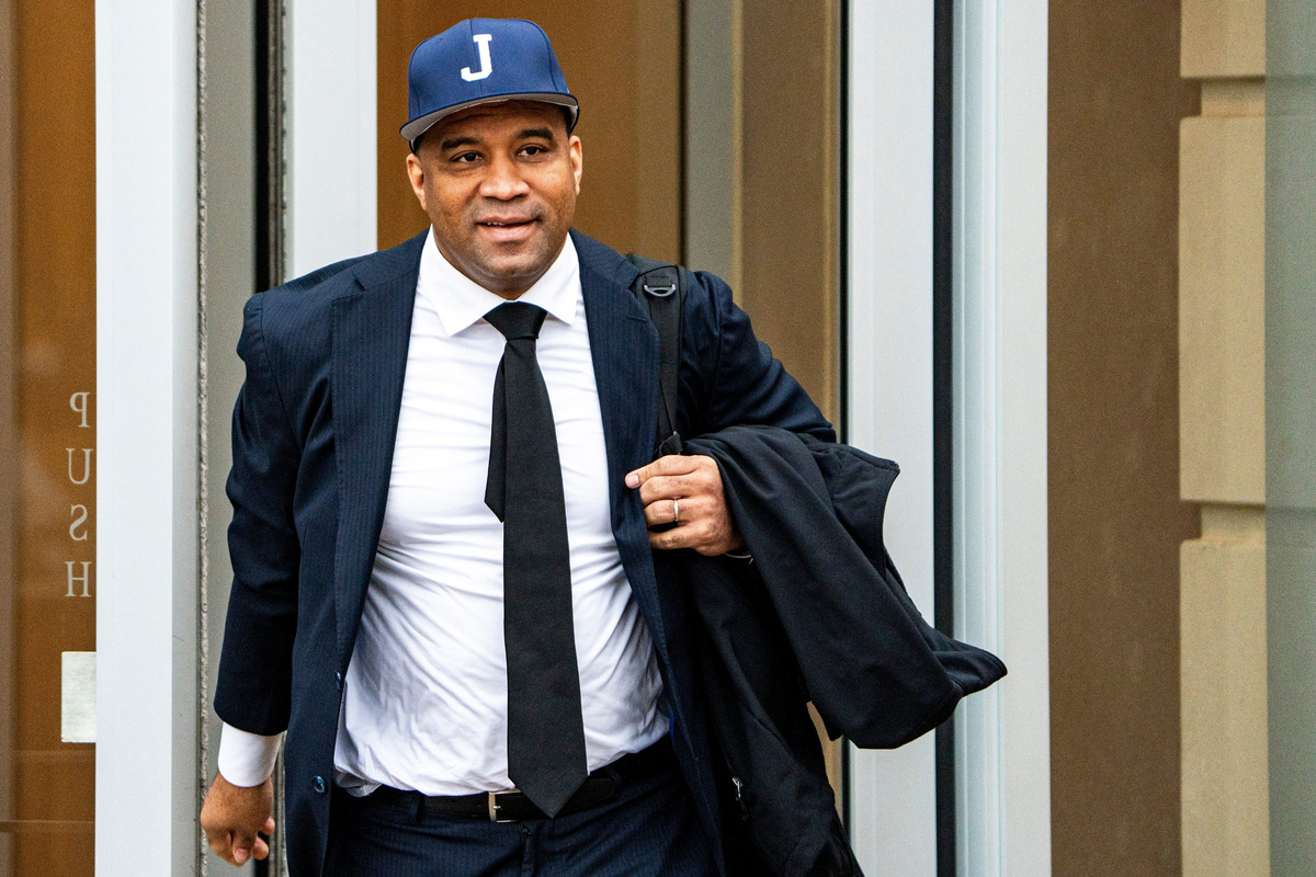 Ex-Hinds County District Attorney Jody E. Owens II walks out of the courthouse after a pretrial conference at the Thad Cochran United States Courthouse in Jackson, Miss., on Tuesday, June 16, 2026.