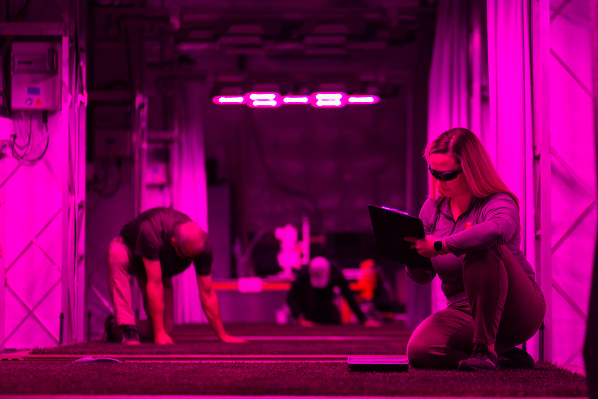 In an image provided by the University of Tennessee, Research on turf grass conditions under L.E.D. grow lights in an indoor turf research building at the University of Tennessee. Every World Cup match must be played on natural grass that gives players as consistent a surface as possible, no matter the venue. Cue the years of sod studies. (Steven Bridges/University of Tennessee via The New York Times) -- NO SALES; FOR EDITORIAL USE ONLY WITH NYT STORY WORLD CUP GRASS by BURDICK of JUNE 16, 2026. ALL OTHER USE PROHIBITED --