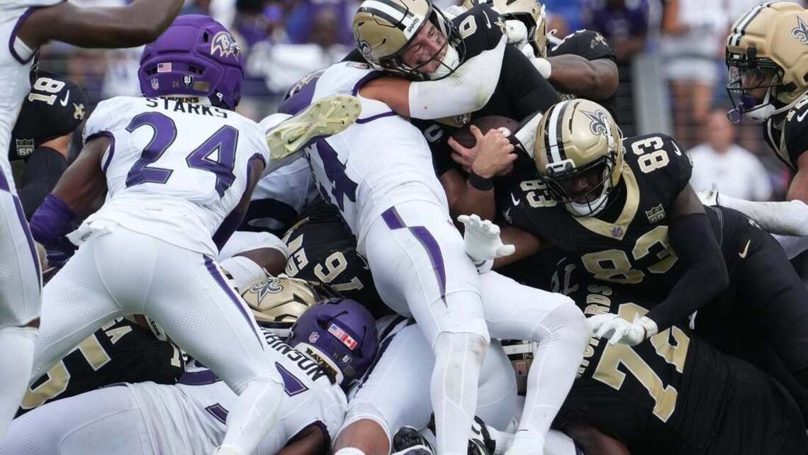 Tyler Shough's late TD run gives Saints comeback win over Ravens 