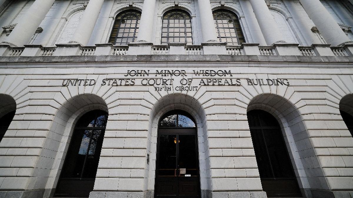 FILE PHOTO: The John Minor Wisdom United States Court of Appeals Building stands in New Orleans, Louisiana, U.S., February 7, 2025.   REUTERS/Brian Snyder/File Photo