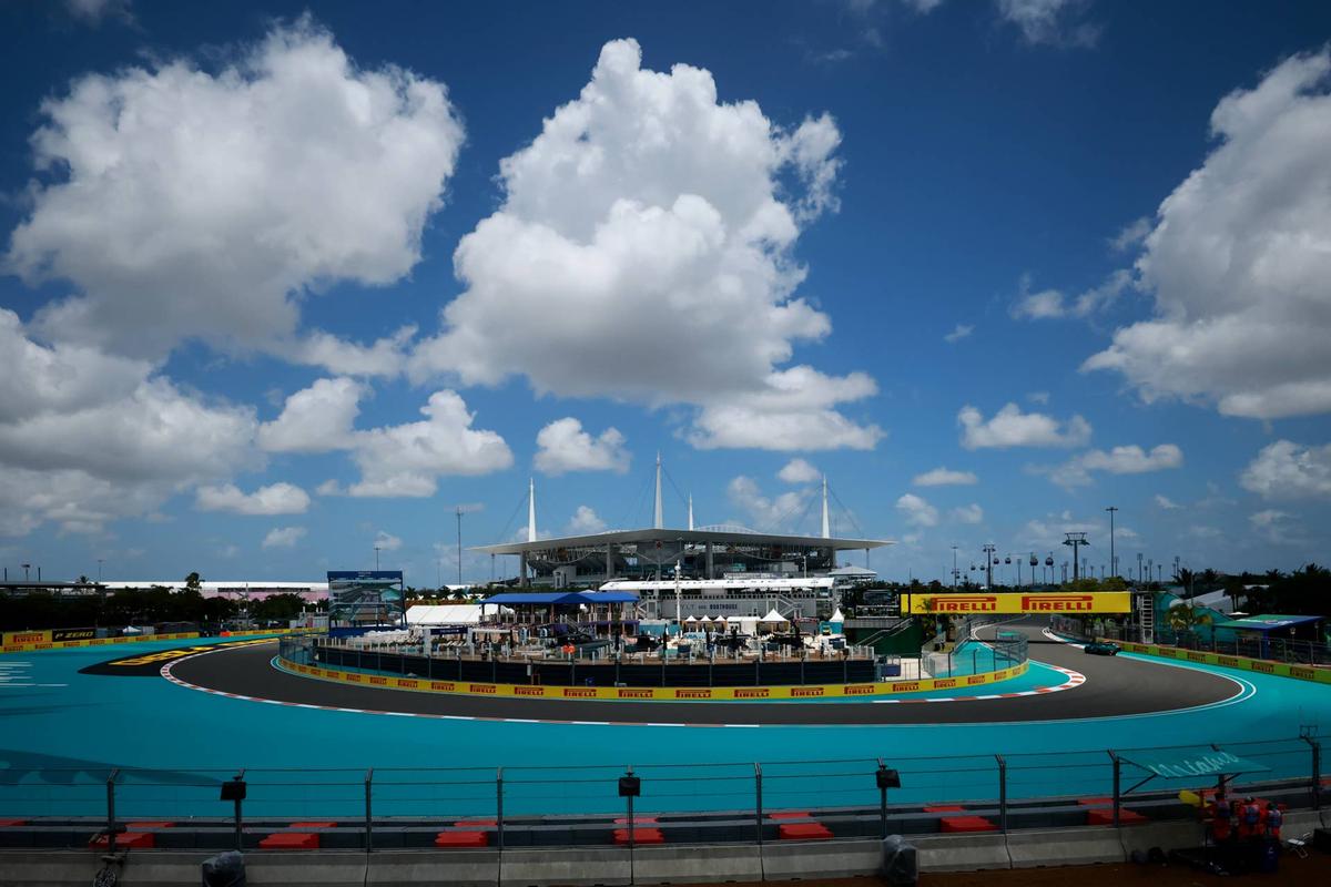  A general view of Hard Rock Stadium at the circuit during the 2025 F1 Miami Grand Prix previews. Photo by Hector Vivas/Getty Images