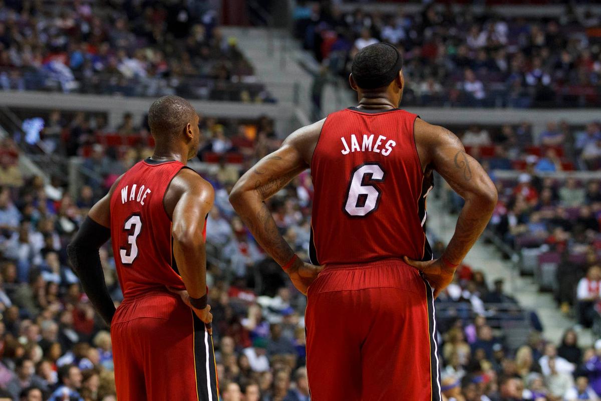  Miami Heat shooting guard Dwyane Wade (3) and small forward LeBron James (6). Rick Osentoski-Imagn Images