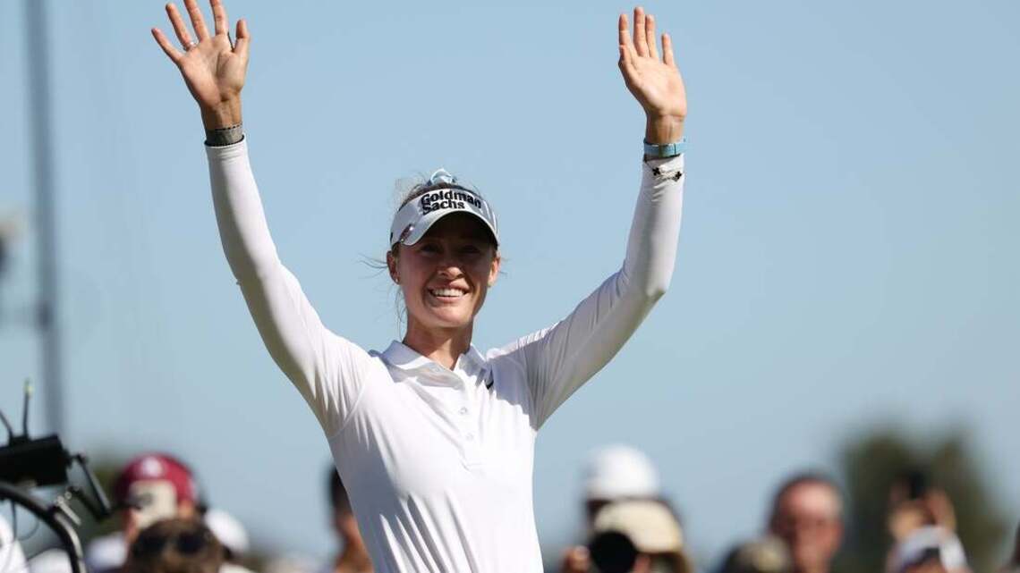 Nelly Korda takes aim at third straight major at Hazeltine 