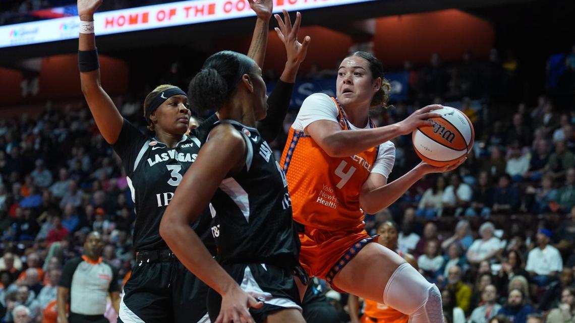 Chennedy Carter nets 27 and A'ja Wilson adds 22 as Aces rout Sun