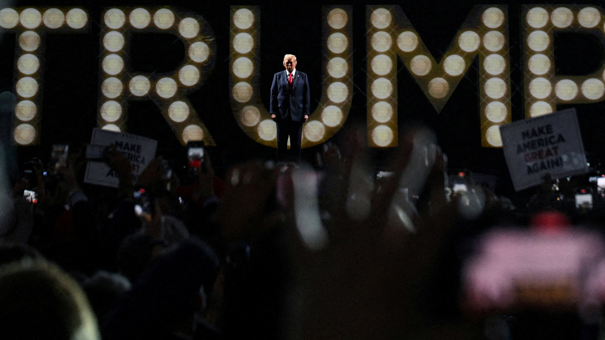 Then-Republican presidential nominee Donald Trump takes the stage at the Republican National Convention in Milwaukee on July 18, 2024. Trump said on Tuesday that he and his fellow Republicans will stage a convention in Dallas in September to rally voters for the party’s candidates ahead of November’s midterm congressional elections.