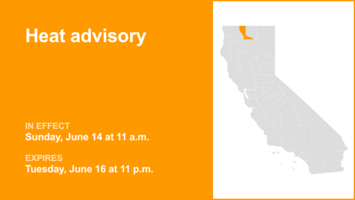 UPDATE: Central Siskiyou County and South Central Siskiyou County under a heat advisory 