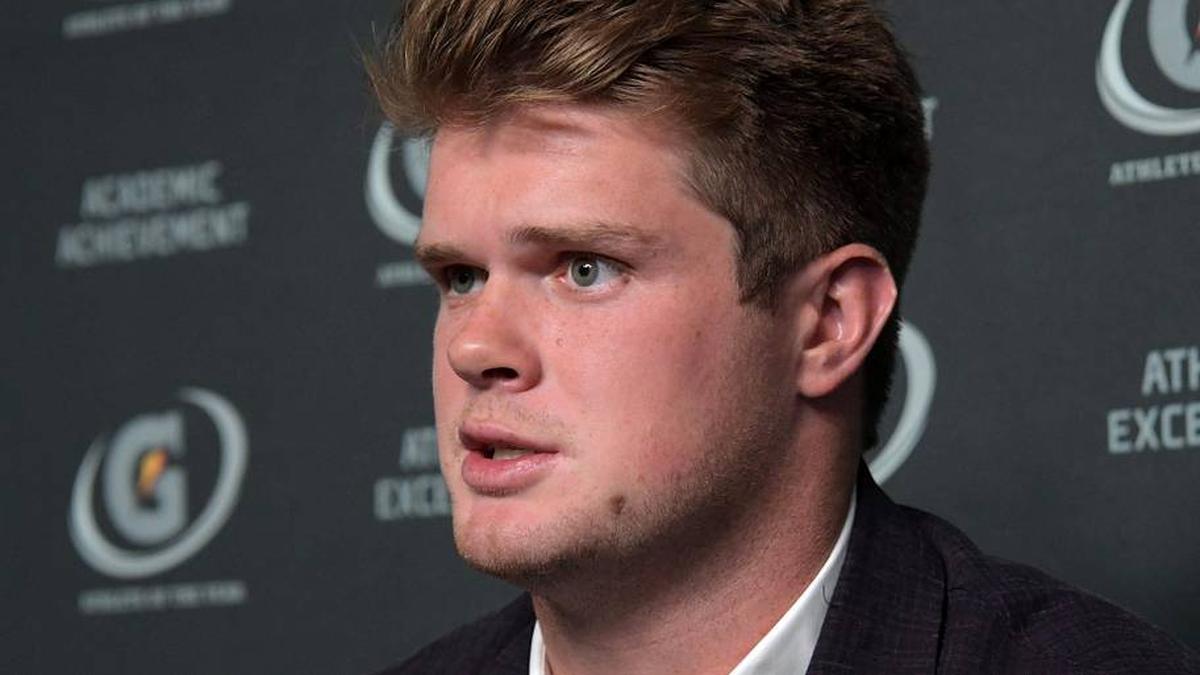  Jul 17, 2018; Marina del Rey, CA, USA; New York Jets quarterback Sam Darnold during the Gatorade Athlete of the Year Awards at The Ritz-Carlton. Mandatory Credit: Kirby Lee-Imagn Images | Kirby Lee-Imagn Images 