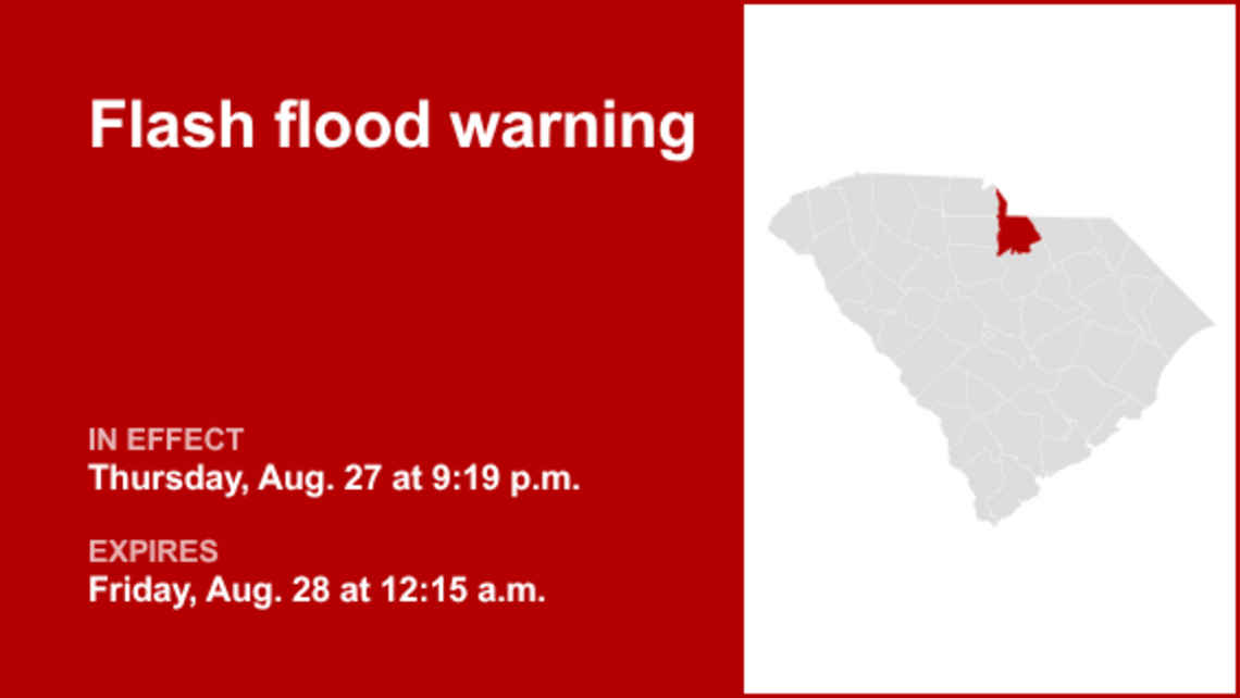 UPDATE: The current flash flood warning for Lancaster County will expire at 12:15 a.m. 