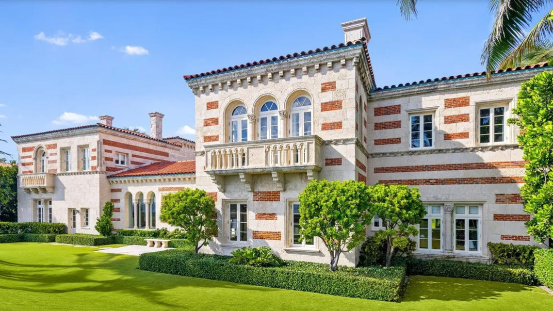 Palm Beach's historic and iconic 'ham-and-cheese' house lists at $105M