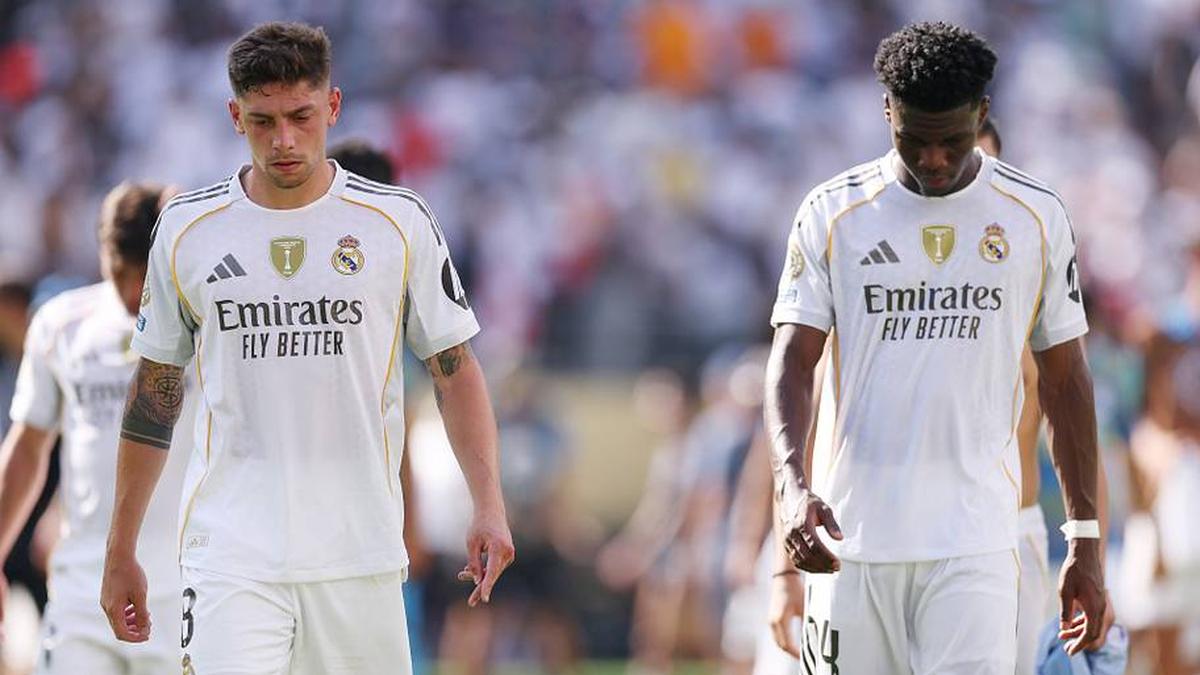  Federico Valverde (left) required stitches for his head injury. | Justin Setterfield-FIFA/FIFA/Getty Images 