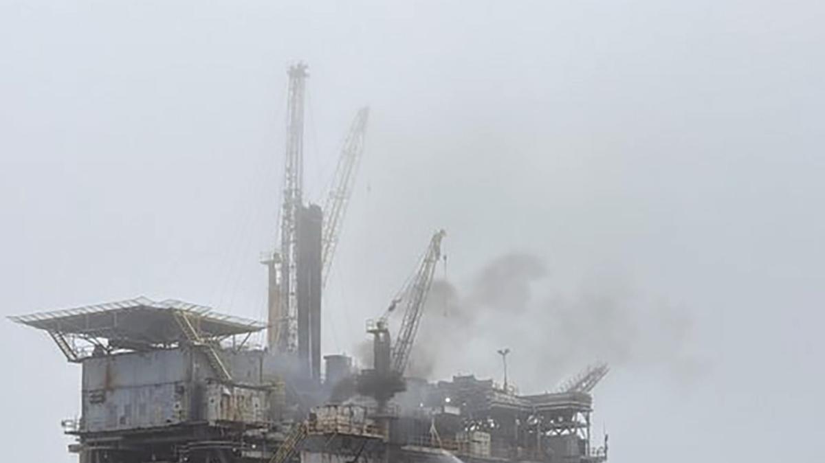 All 26 workers were safely evacuated from Platform Habitat off the shore of Carpinteria on Monday along Southern California’s coast.