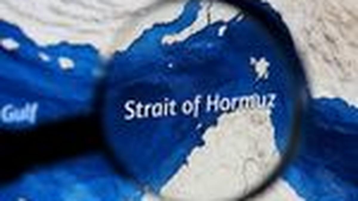 FILE PHOTO: A map showing the Strait of Hormuz is seen in this illustration taken March 23, 2026. REUTERS/Dado Ruvic/Illustration/File Photo