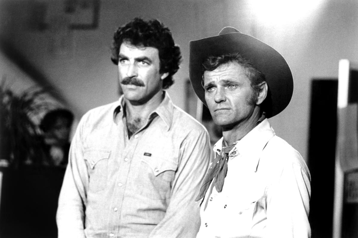 THE CONCRETE COWBOYS, (from left): Tom Selleck, Jerry Reed, 1979.© Frankel Prod. / Courtesy: Everett Collection