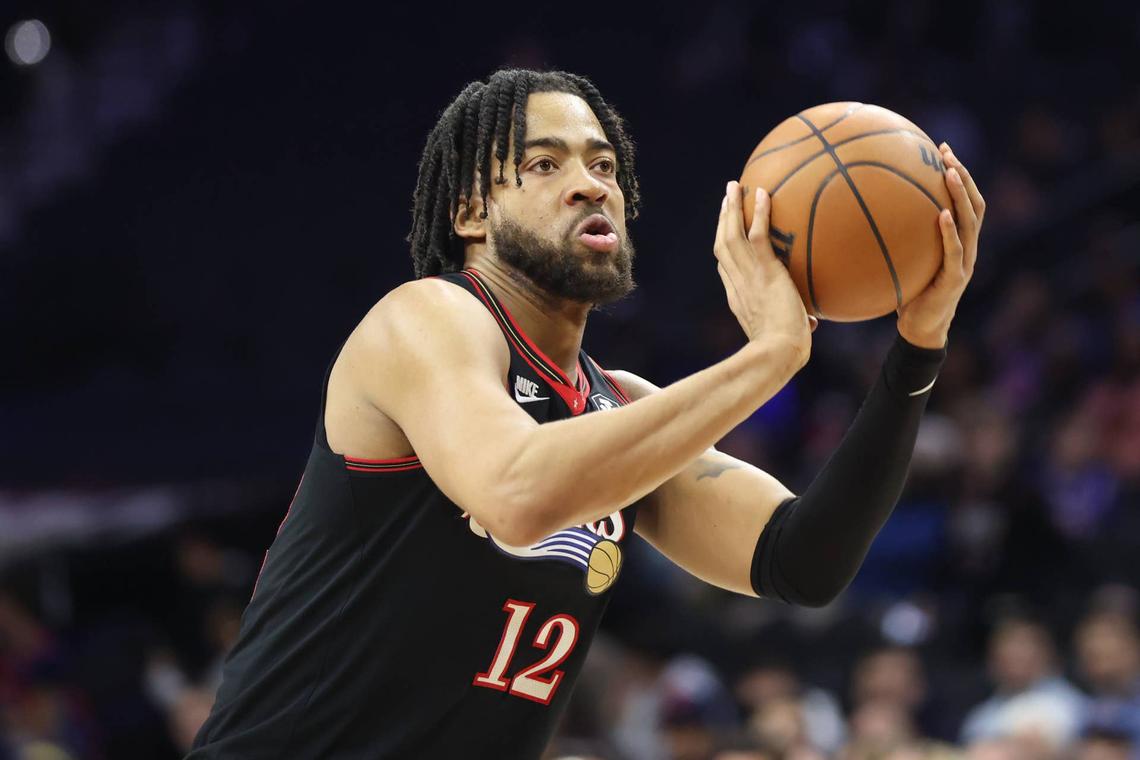  Philadelphia 76ers forward Trendon Watford (12) Bill Streicher-Imagn Images