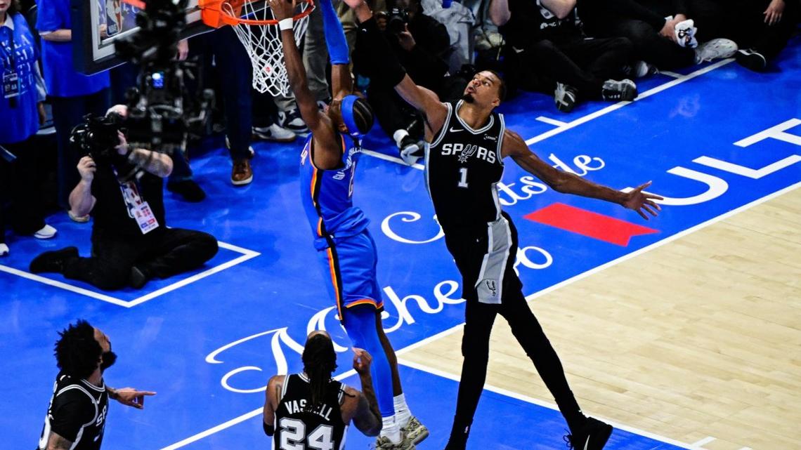 Thunder spring Gilgeous-Alexander to tie series, Spurs lose Harper 