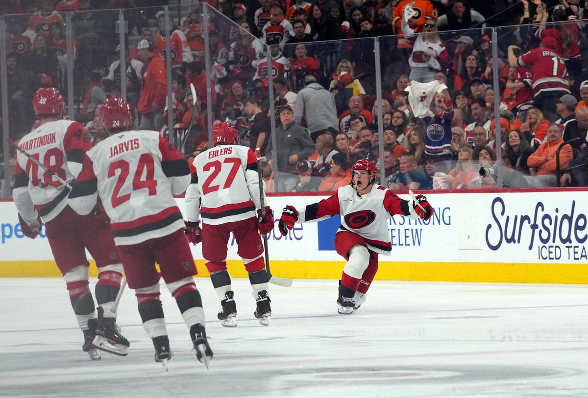  'This Year Just Feels Different': Jackson Blake, Taylor Hall, Frederik Andersen, Logan Stankoven, Sean Walker, Jaccob Slavin, Rod Brind'Amour On Sweep 