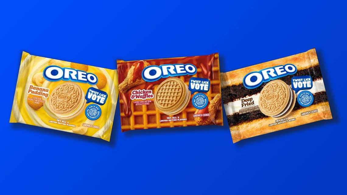 Oreo Debuts First-of-its-Kind New Flavors Including Banana Pudding, Deep Fried and Chicken & Waffles Cookies 