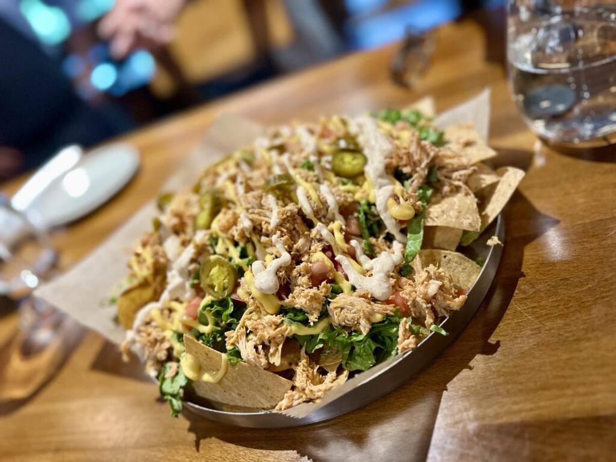  Chicken nachos with plenty of sliced jalapenos at Lakes End Cafe & Grill. Photo credit: Cathy Bennett Kopf 