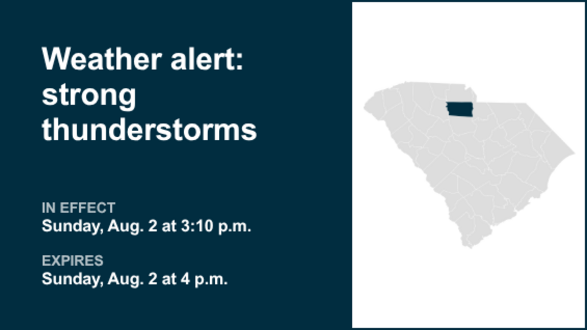 UPDATE: Thunderstorms with pea-sized hail in Upstate SC Sunday - gusts to hit 50 mph 