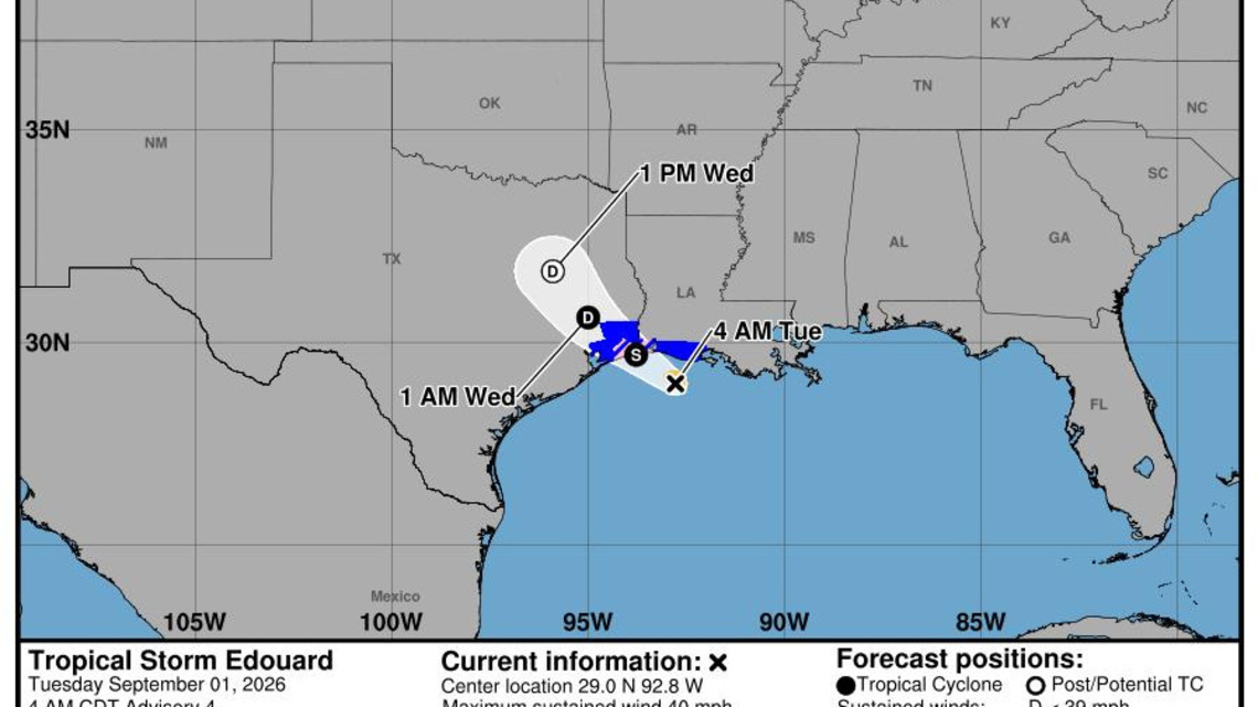 When does hurricane season end? Spaghetti models of Tropical Storm Edouard 