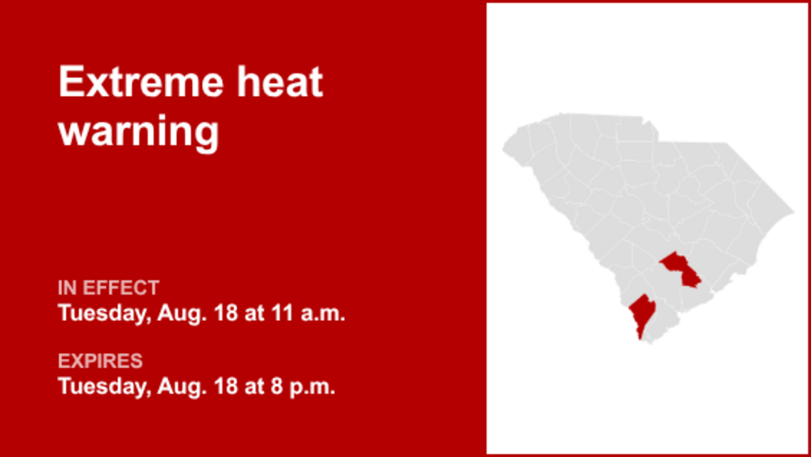UPDATE: Extreme heat warning for Lowcountry forecast to expire at 8 p.m. 