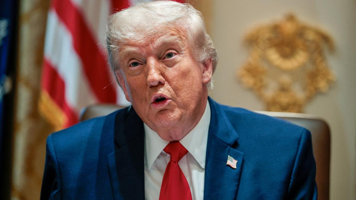U.S. President Donald Trump speaks during a cabinet meeting in the Cabinet Room at the White House, in Washington, D.C., U.S., May 27, 2026. REUTERS/Evan Vucci