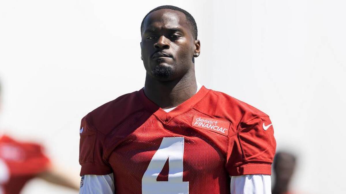  =Arizona Cardinals running back Jeremiyah Love (4) during rookie minicamp at Dignity Health Arizona Cardinals Training Center. Mandatory Credit: Mark J. Rebilas-Imagn Images | Mark J. Rebilas-Imagn Images 