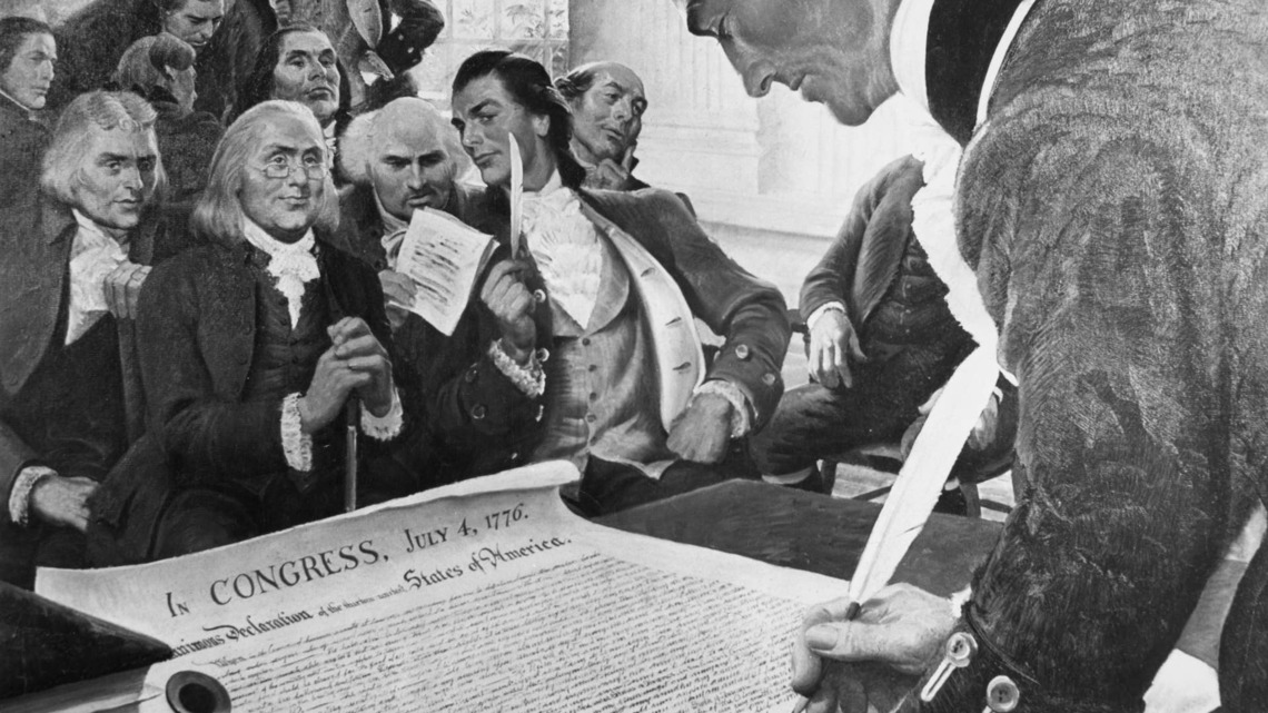In 1989, a Pennsylvania flea-market shopper paid $4 for a framed painting with an original printing of the Declaration of Independence behind it; it later sold for $8.14 million 