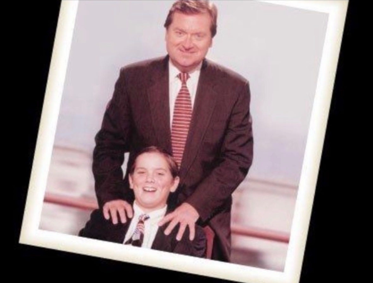 Luke Russert and his father, Tim Russert, during his childhood.
