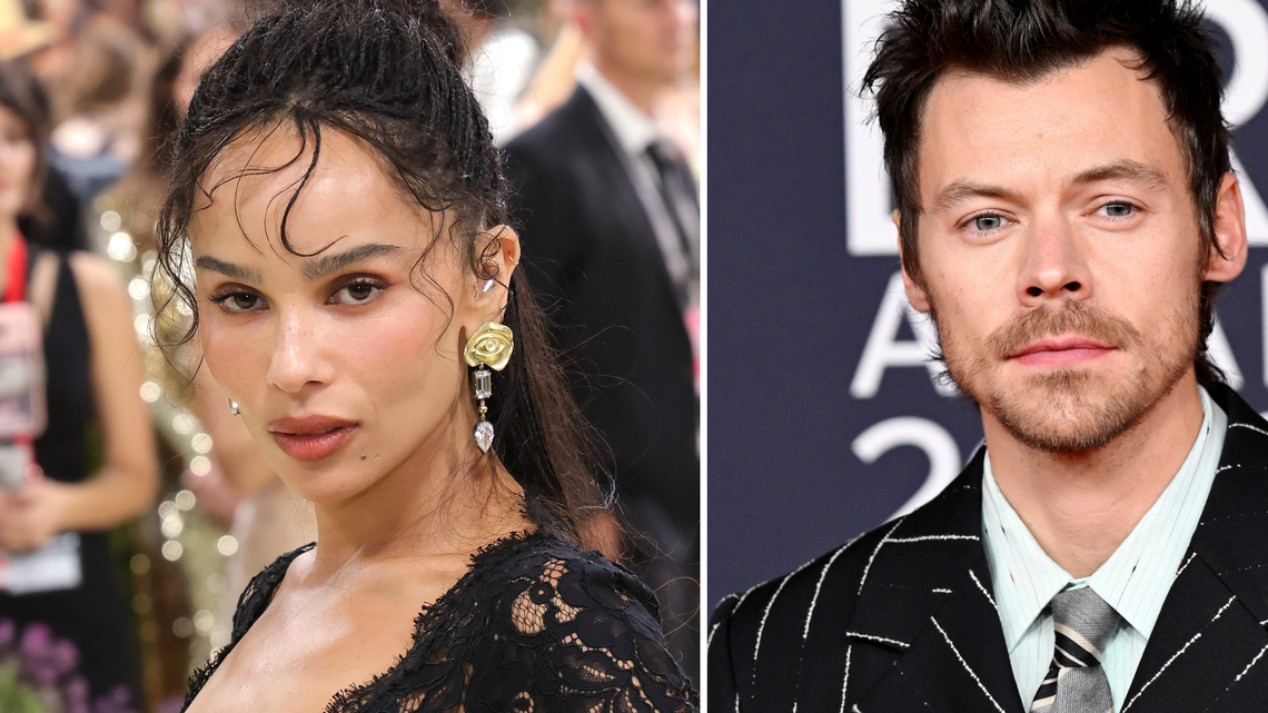 Zoe Kravitz Seen at Harry Styles' Concert Alongside His Mom Amid Engagement 