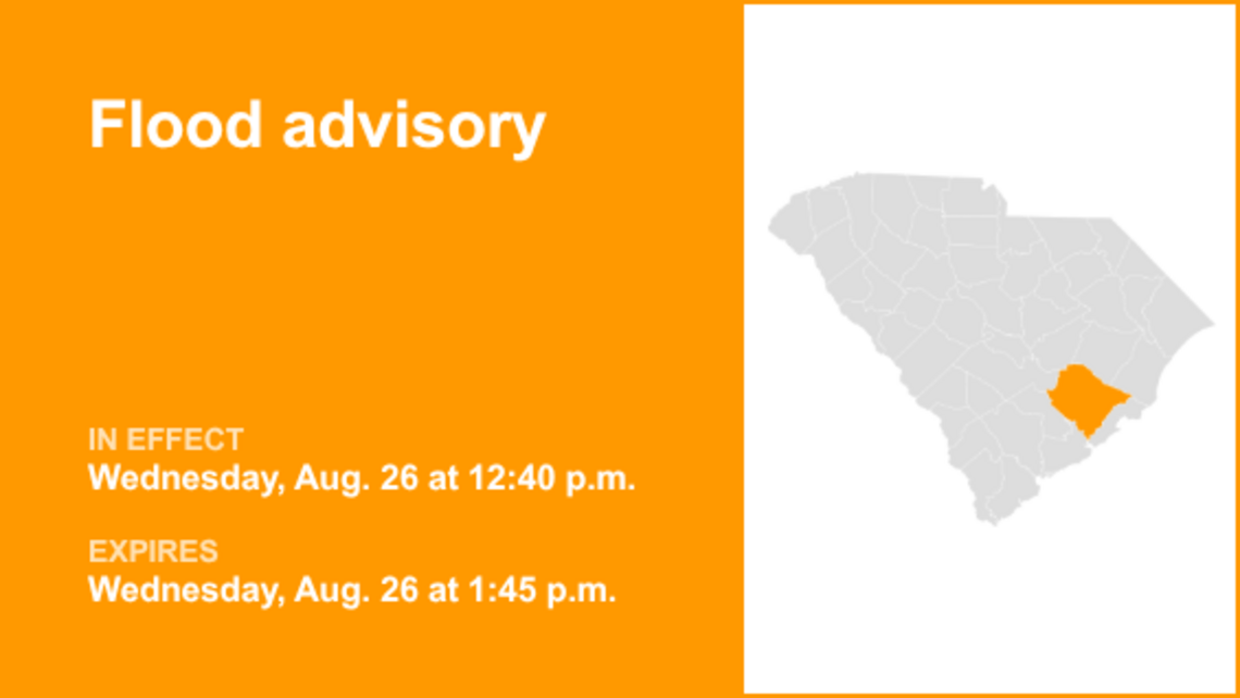 UPDATE: Flood advisory previously issued for Berkeley County will expire at 1:45 p.m. 