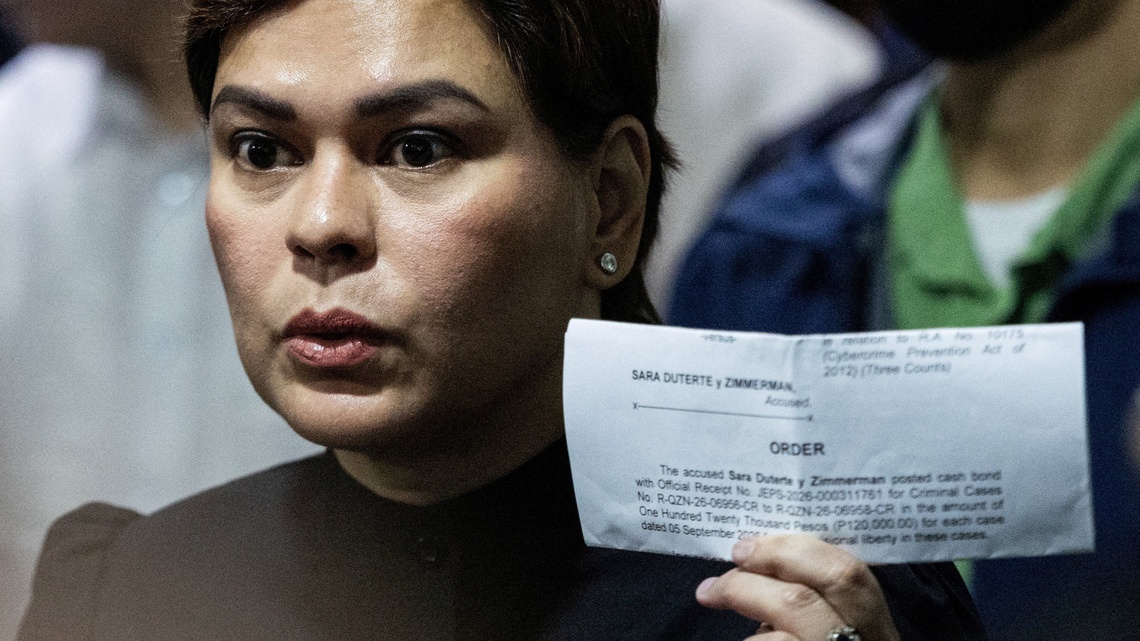 Philippine VP Duterte posts bail after arrest order for alleged grave threats 
