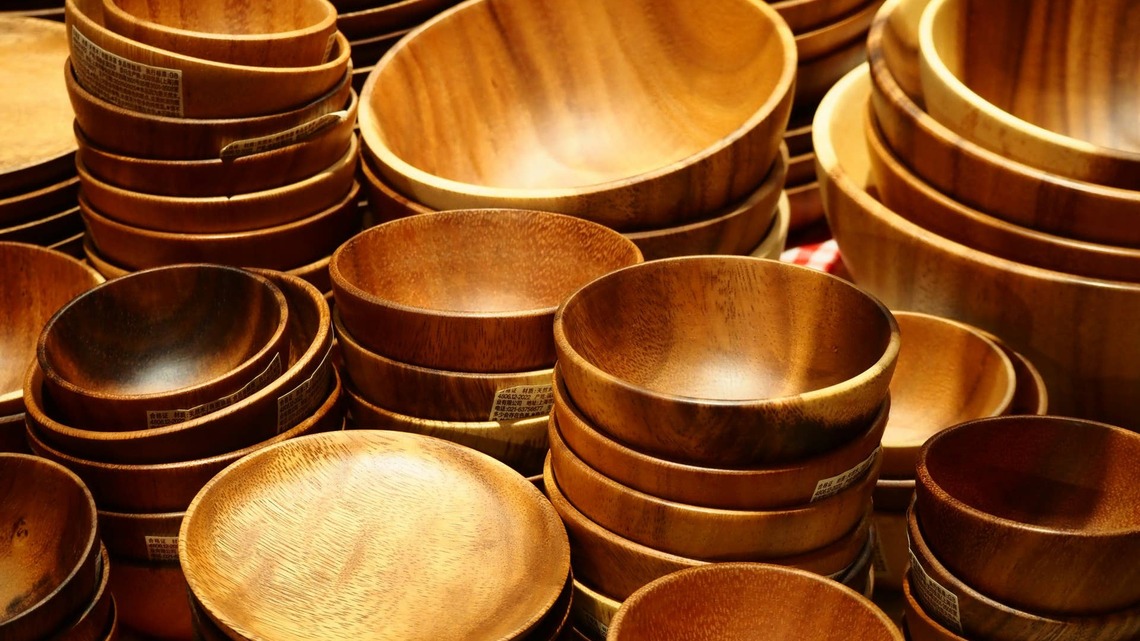 You Can Build a Designer-Looking Coffee Table From IKEA Wooden Bowls for Less 