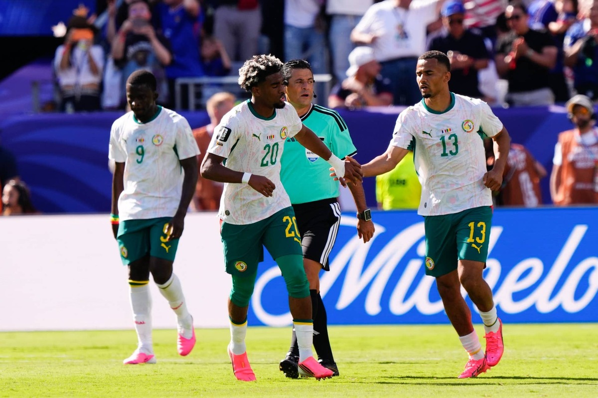  Ibrahim Mbaye of Senegal celebrates a goal during the FIFA World Cup 2026 Group I match between France and Senegal at New York New Jersey Stadium on June 16, 2026 in East Rutherford, New Jersey. (Photo by Jose Breton/Pics Action/NurPhoto via Getty Images) Photo by Jose Breton/Pics Action/NurPhoto via Getty Images