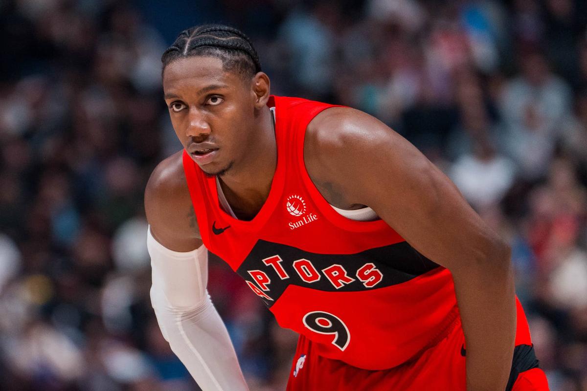  Toronto Raptors guard RJ Barrett (9) © Bob Frid-Imagn Images