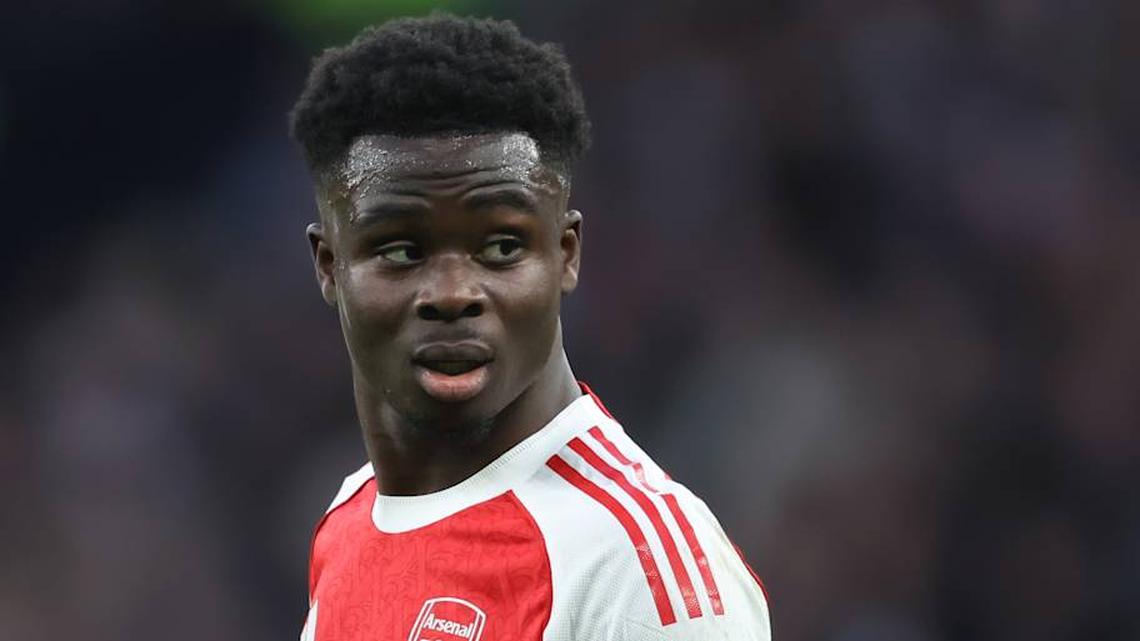  Bukayo Saka is an injury doubt. | Rob Newell/CameraSport/Getty Images 