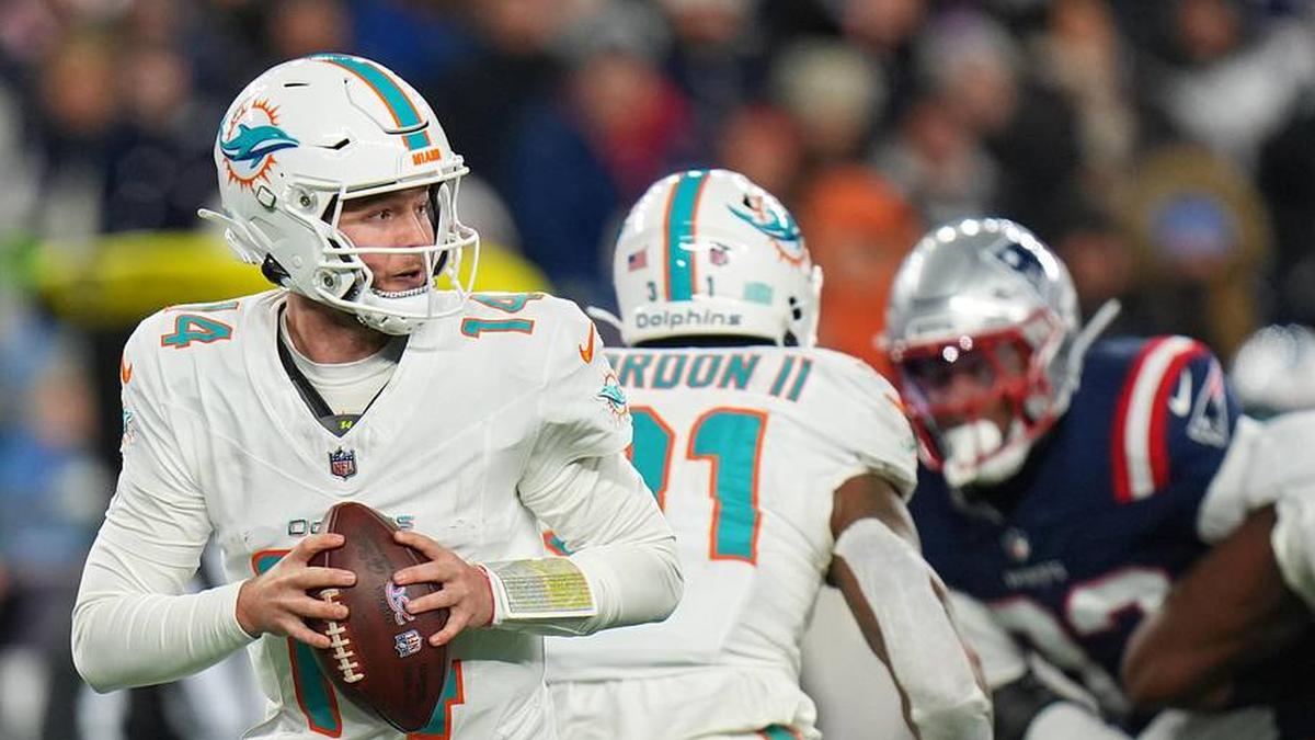  Dolphins quarterback Quinn Ewers could be well-positioned to be the backup in Miami. | David Butler II-Imagn Images 