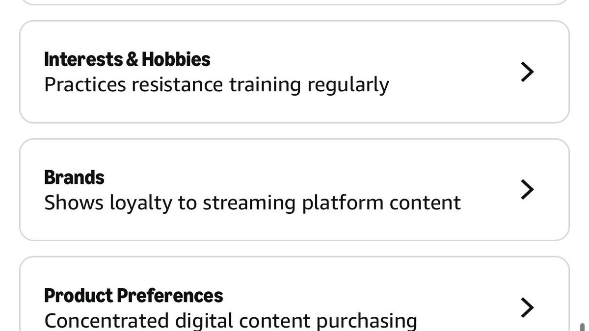 We checked what dirt Amazon has on us based on purchase history ...