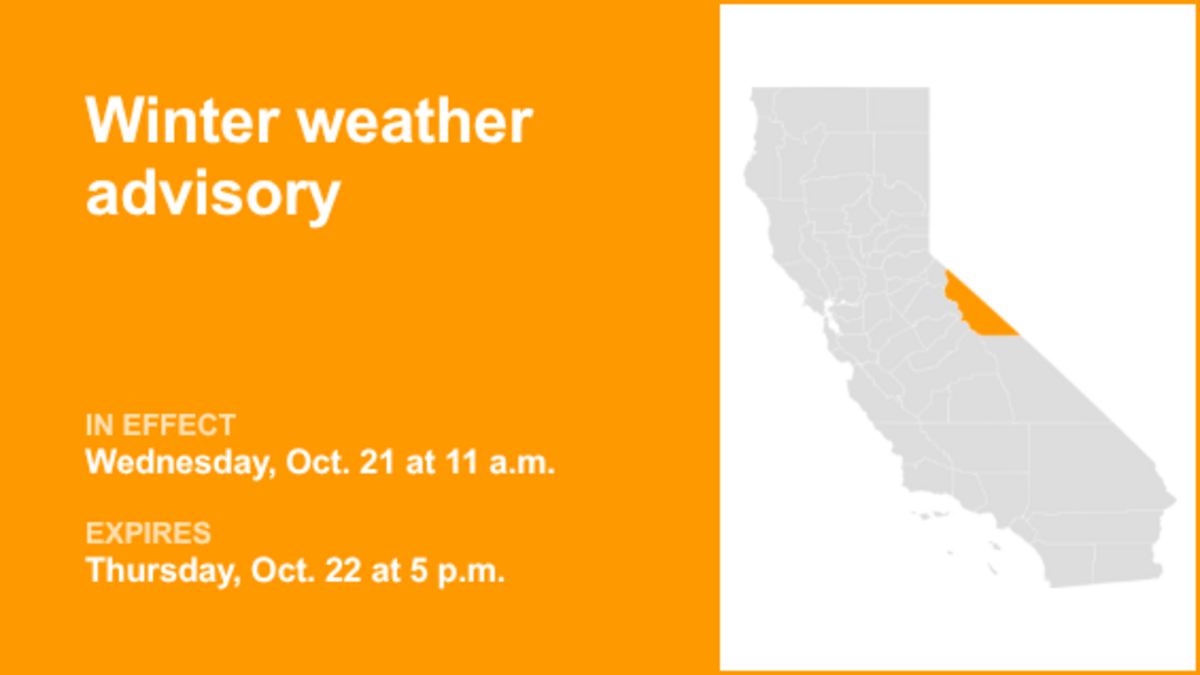 UPDATE: Winter weather advisory in place for Mono County until early ...