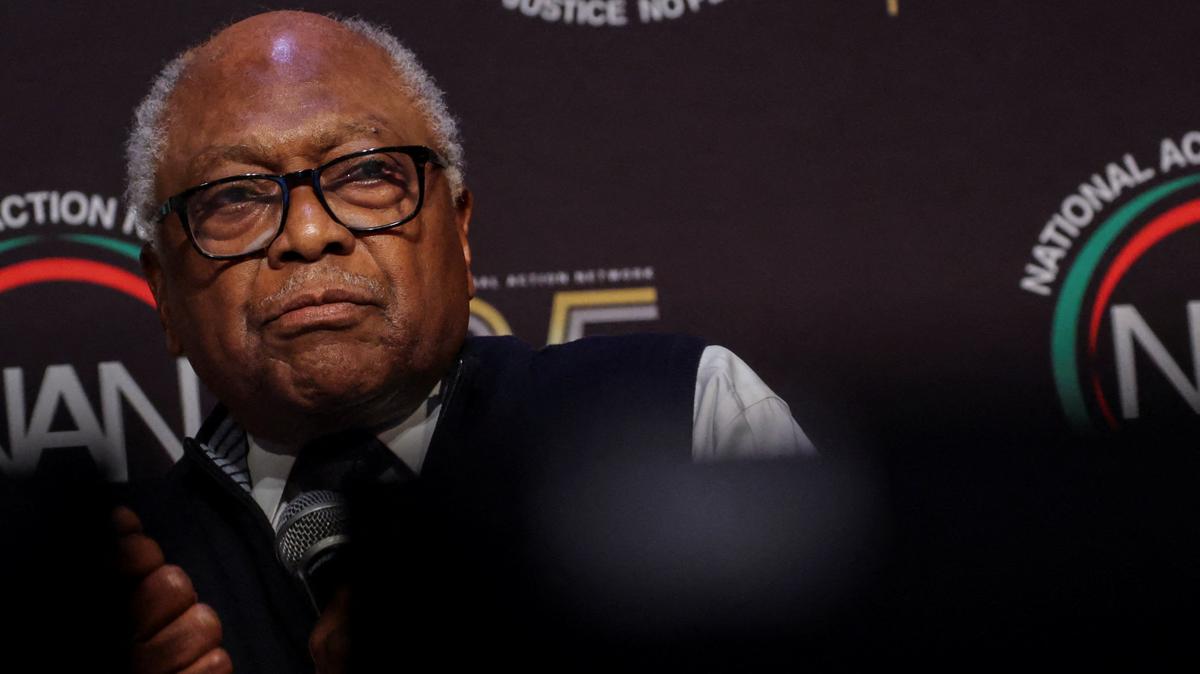 U.S. Rep. James E. Clyburn (D-SC) speaks during the National Action Network (NAN) National Convention  in New York City, U.S., April 10, 2026. REUTERS/Jeenah Moon