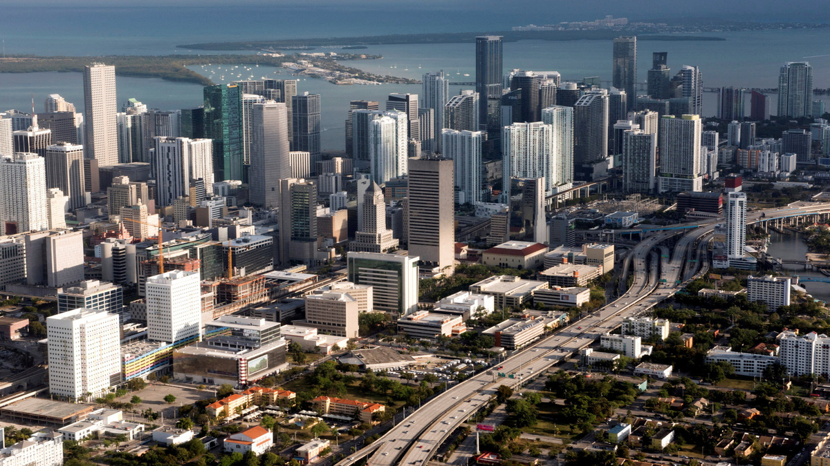 FILE PHOTO: March 11, 2018; Miami, FL, USA; Downtown Miami gleams in the early evening sun after a thunderstorm. Mandatory Credit: Jasper Colt-USA TODAY/File Photo/File Photo