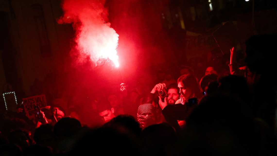Thousands rally outside Portugal's parliament over housing crisis, police operations