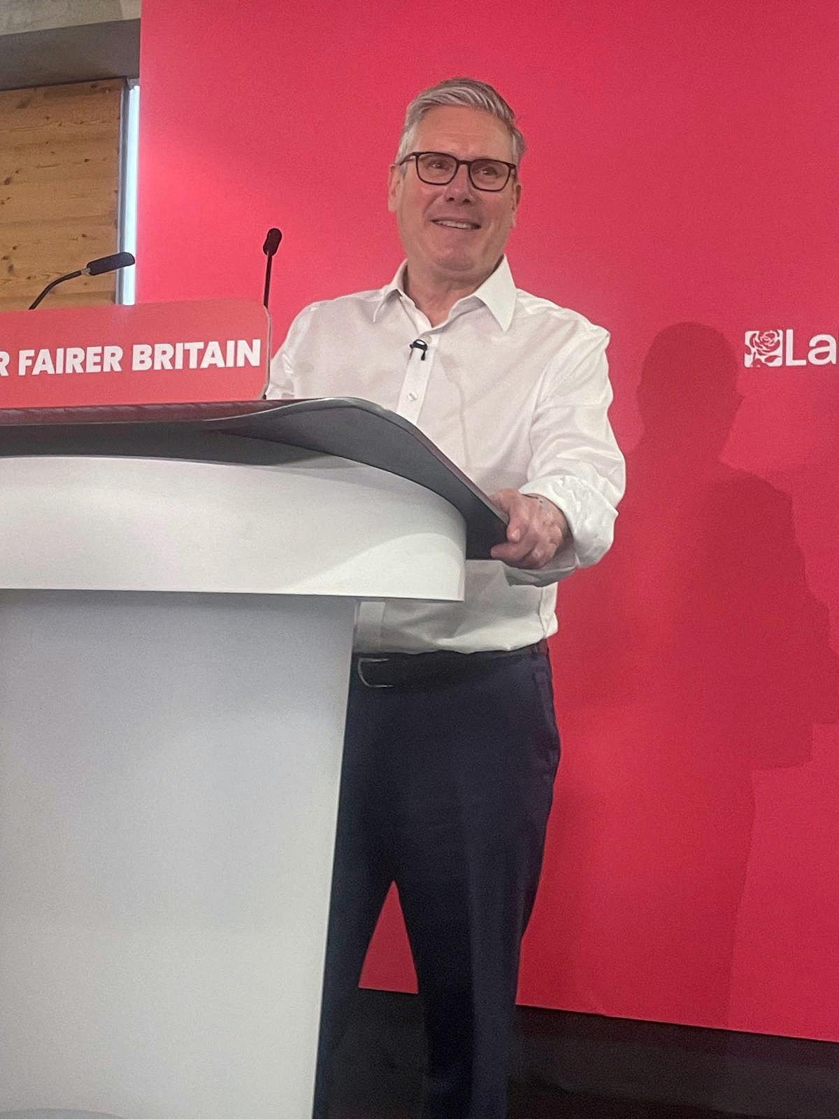 Britain’s Prime Minister Keir Starmer delivers a speech at a Labour Party event  in London, Britain, May 11, 2026. REUTERS/Elizabeth Piper