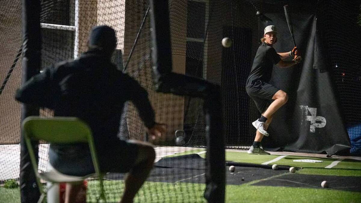  Striker has aspirations of being baseball's next two-way player. | Erick W. Rasco/Sports Illustrated 