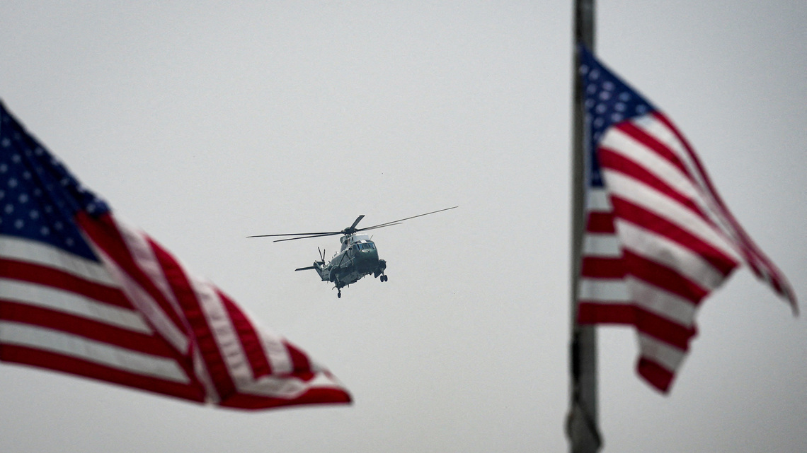 Marine One helicopter crew failed to reach air traffic control before safety incident, report says 