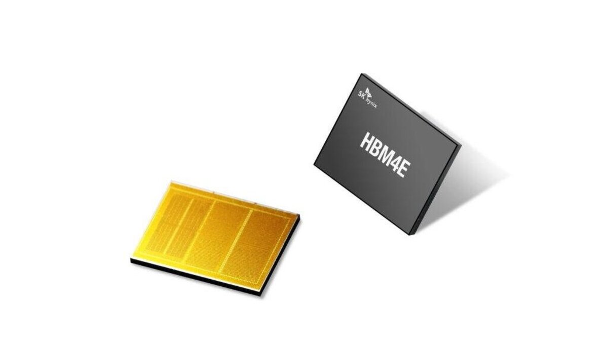 Samples of SK hynix’s 12-stack HBM4E memory chips. The chipmaker has delivered samples of the next-generation high-bandwidth memory products to its major customers. Photo by SK hynix

                                            