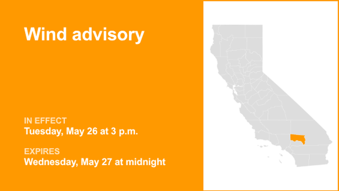 Wind advisory in place for Apple and Lucerne Valleys for Tuesday and Wednesday 
