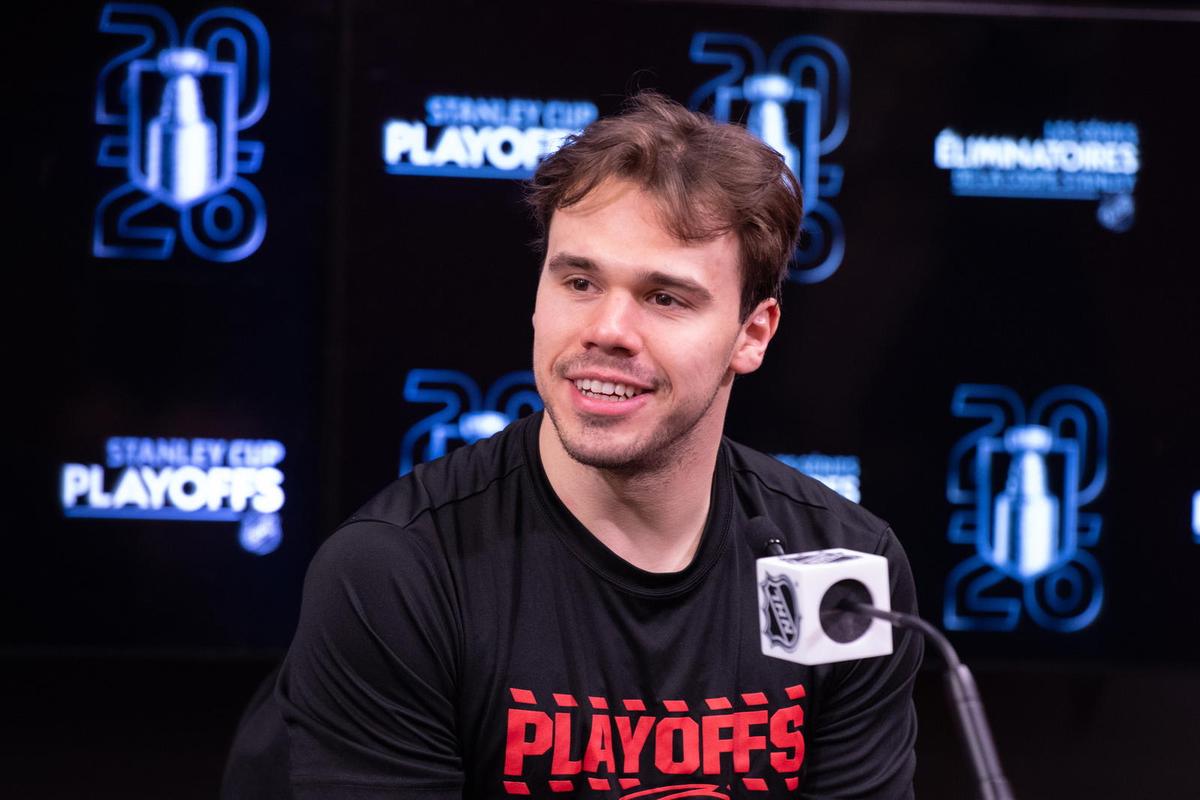  'Everyone Had Their Hand In It': Logan Stankoven, Taylor Hall, Jordan Staal, Sebastian Aho, Sean Walker, Rod Brind'Amour On First Round Sweep 